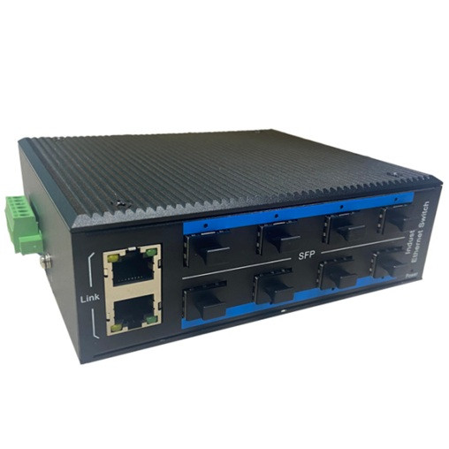 8-port Gigabit SFP+2-Port 10/100/1000 Mbps RJ45 un-managed Industrial Switch