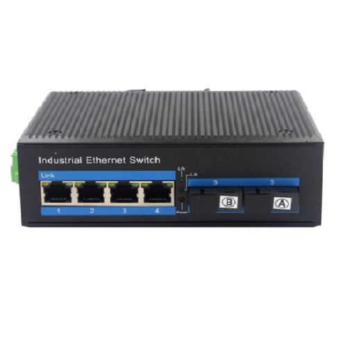 4-Port 10/100/1000Base-TX+2-Port 1000Base-FX Industrial PoE Switch