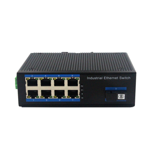 8-Port 10/100/1000Base-TX+1-Port 1000Base-FX Industrial PoE Switch