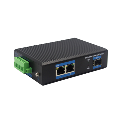2-Port 10/100Base-TX (PoE) to 100Base-FX Industrial Media Converter