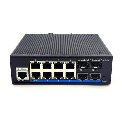 8-port 10/100/1000Base-TX+4G SFP Managed Industrial PoE Switch